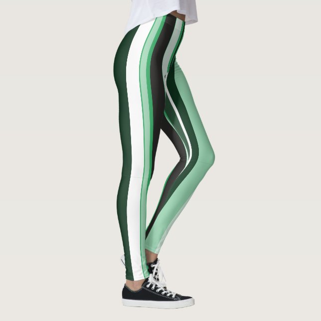 Leggings Bandes Vertes Contemporaines Efficaces (Droite)