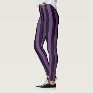Leggings Bandes verticales violettes Décoration sur