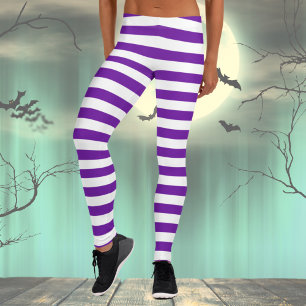 Leggings Bandes violettes et blanches
