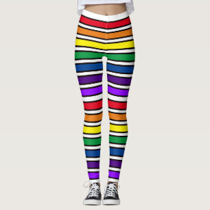 Leggings - Barres de couleur arc-en-ciel
