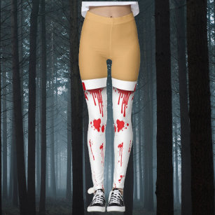 Leggings Bas d'infirmières squelettés de sang d'Halloween