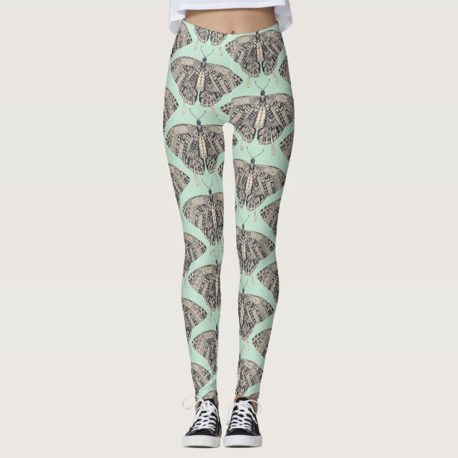 Leggings basalte de la menthe (Devant)