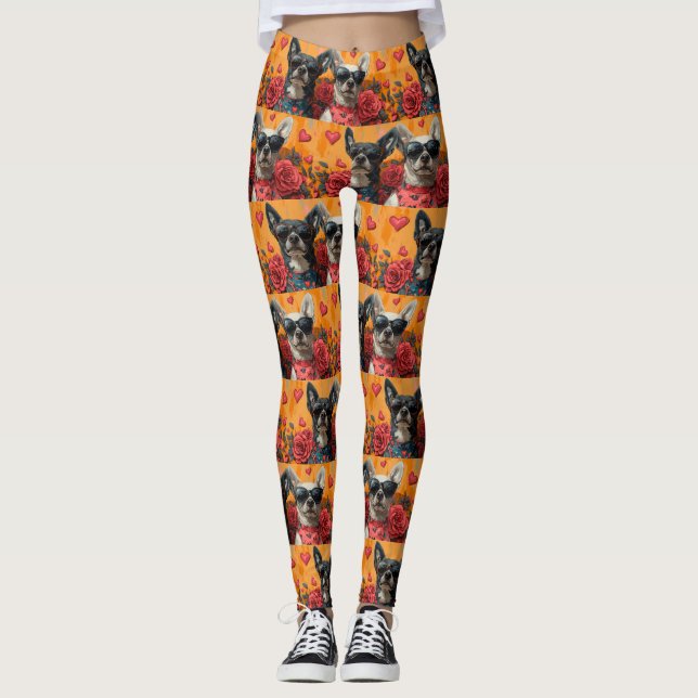 Leggings Bataille australienne avec coeur Roses Saint-Valen (Devant)