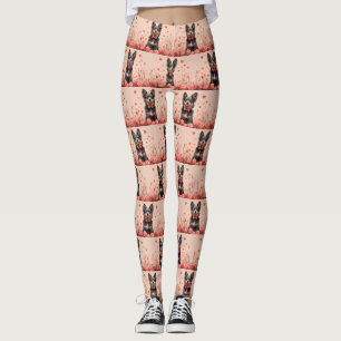 Leggings Bataille australienne avec Roses - Saint-Valentin