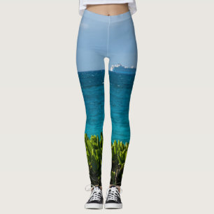 Leggings Bateau de croisière tropical