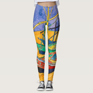 Leggings Bateaux de Van Gogh Impressionnisme Plage