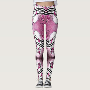 Leggings batik violet motif abstrait