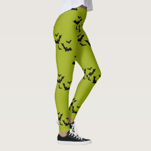 Leggings Bats volants vert Puke Halloween Leggels