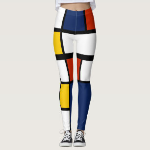 Leggings bauhaus motif peinture géométrique abstraite mo