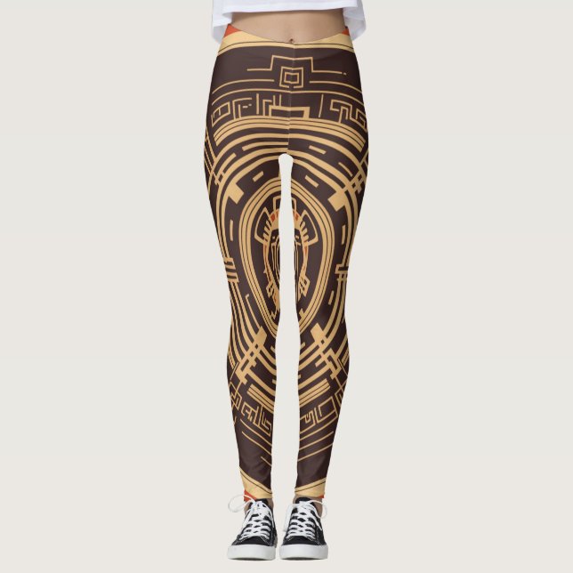 Leggings Beau Art Abstrait traditionnel (Devant)