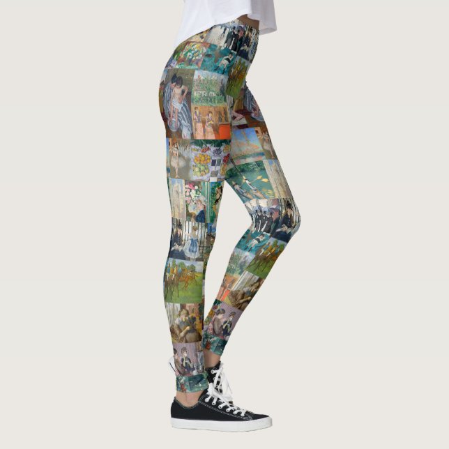 Leggings Beau Art Impressionniste Élégant (Droite)