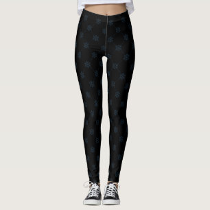Leggings Beau bleu et noir motif