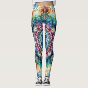 Leggings Beau Cercles psychédéliques ajustés Jambes
