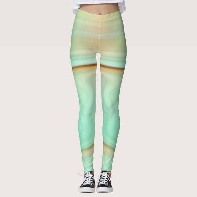 Leggings Beau dégradé de menthe (Devant)