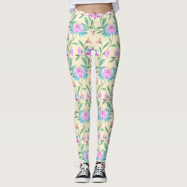 Leggings Beau Lilly Motif sans couture (Devant)