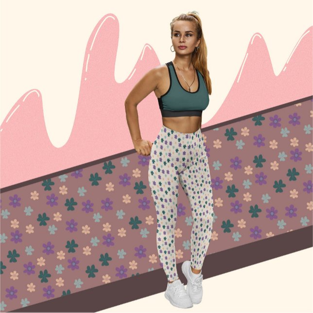 Leggings Beau Motif Fleurs (Créateur téléchargé)