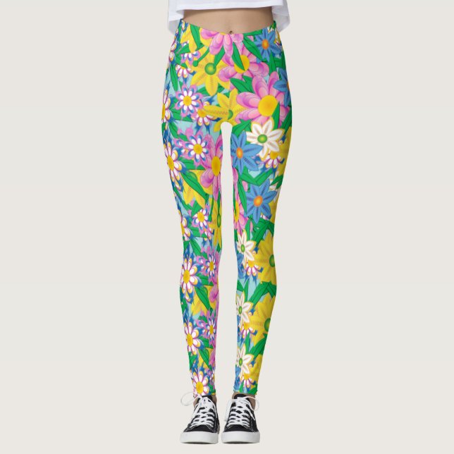 Leggings Beau Motif Flower (Devant)