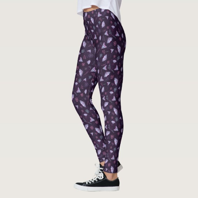 Leggings Beau motif papillon bleu (Gauche)