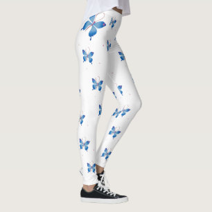 Leggings Beau papillons bleus Infinity : Symbole de LOV