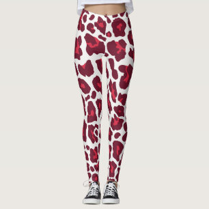 Leggings Beau Red Roses léopard Motif animal