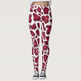 Leggings Beau Red Roses léopard Motif animal