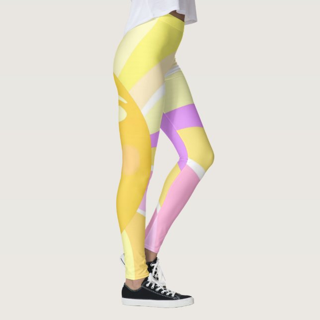 Leggings beau soleil peinture abstraite (Droite)