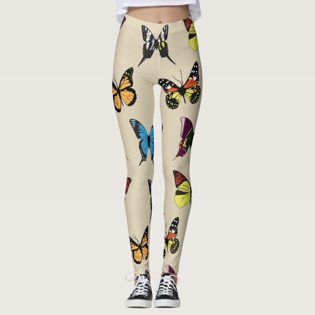 Leggings Beauté et pattes papillon (Devant)