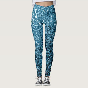 Leggings Bébé bleu clair faux parties scintillant scintille