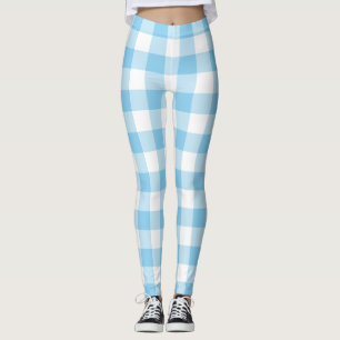 Leggings Bébé Bleu et Blanc Grande taille En vichy Chèques