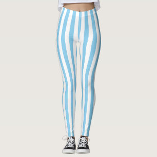 Leggings Bébé Bleu et Blanc Taille moyenne Bandes verticale
