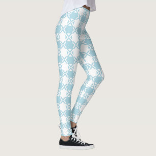 Leggings Bébé clair pâle Bleu & Blanc Pastel En vichy Xs
