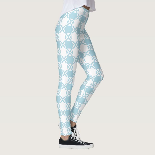Leggings Bébé clair pâle Bleu & Blanc Pastel En vichy Xs (Droite)