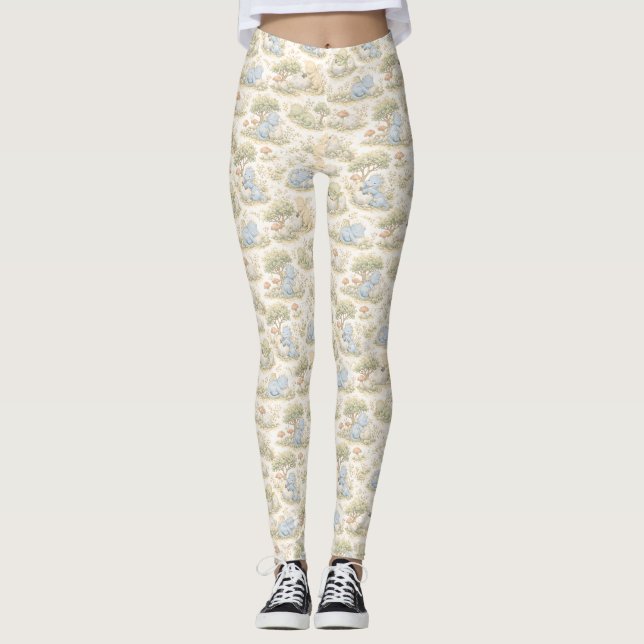 Leggings Bébé dragon mignon Motif pastel de la forêt (1) (Devant)