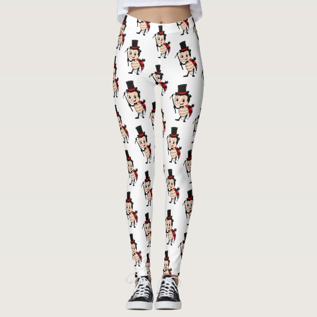 Leggings Bébé mignon avec chapeau et dessin animé de cravat (Devant)