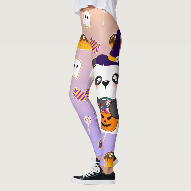 Leggings Bébé mignon Halloween Panda Trick ou traitement (Gauche)