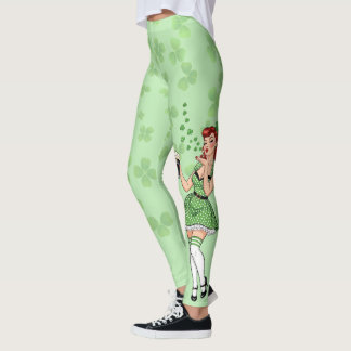 Leggings Beer Loving Irish Pin Up