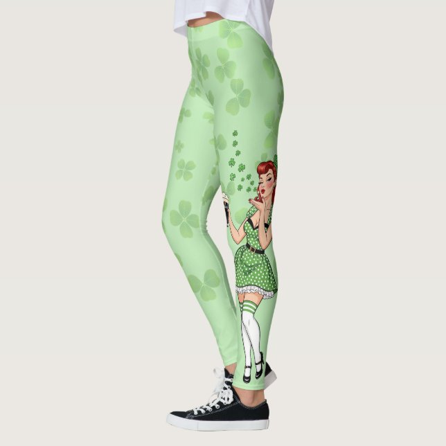 Leggings Beer Loving Irish Pin Up (Gauche)