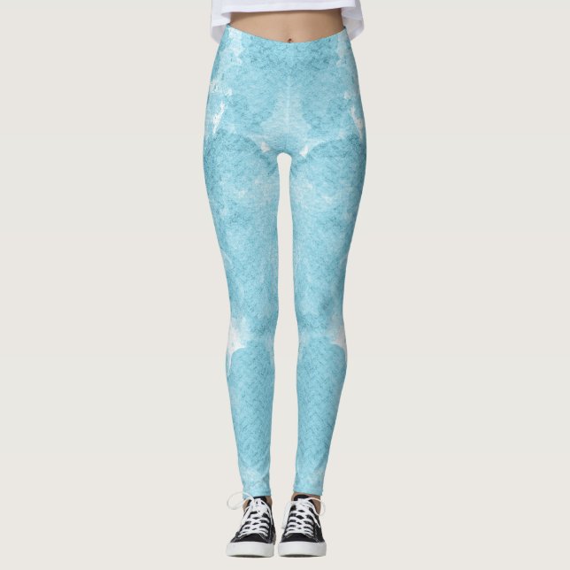 Leggings Belle Abstraction De Bleu (Devant)