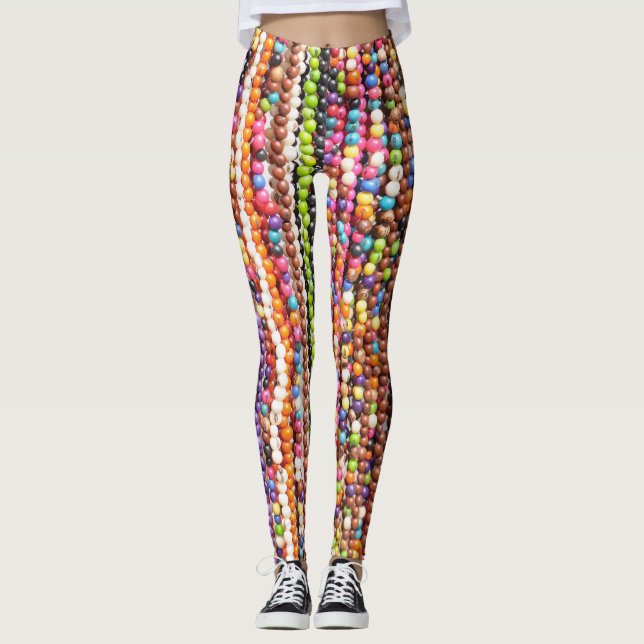 Leggings Belle abstraction rouge (Devant)