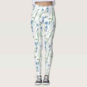 Leggings Belle aquarelle cornfleurs