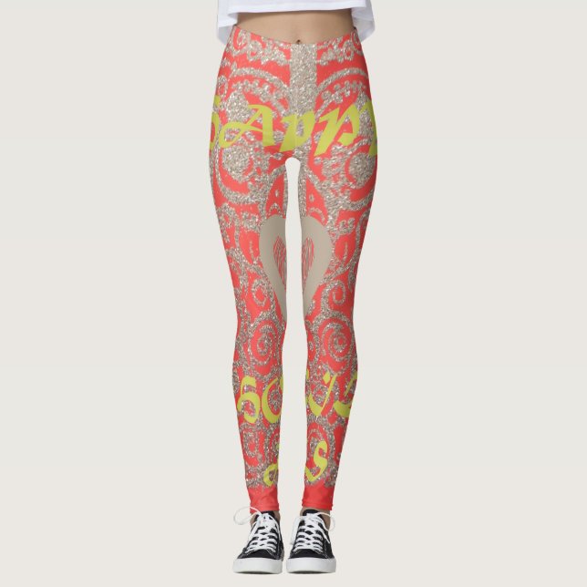 Leggings Belle extraordinaire Belle Parties scintillant mot (Devant)