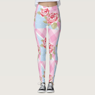 Leggings Belle florale rose