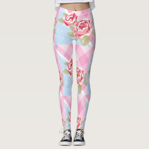 Leggings Belle flore rose