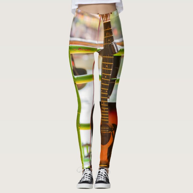 Leggings Belle guitare acoustique (Devant)