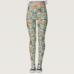 Leggings Belle illustration de Chiens en Casquette