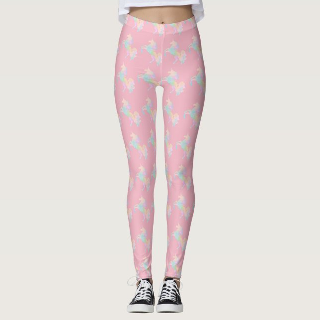 Leggings Belle licorne colorée (Devant)