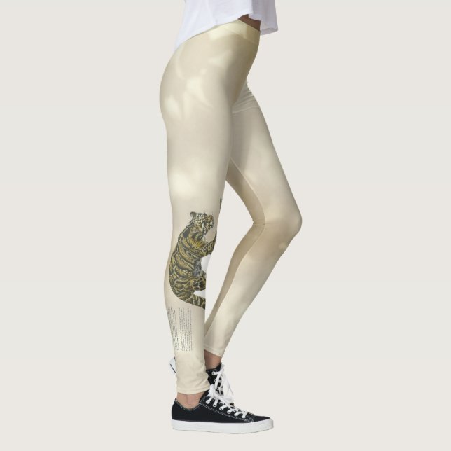 Leggings Belle oeuvre de léopard nuageux en voie de dispari (Droite)