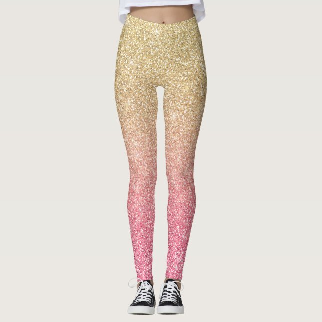 Leggings Belle Parties scintillant rose or Ombre (Devant)