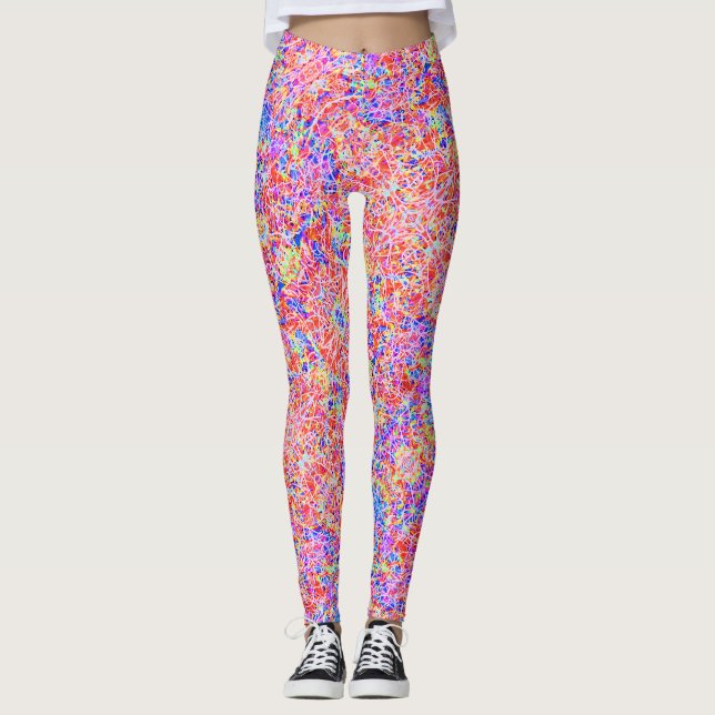 Leggings Belle peinture abstraite colorée (Devant)