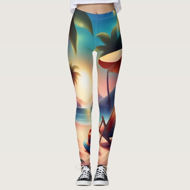 Leggings belle plage (Devant)